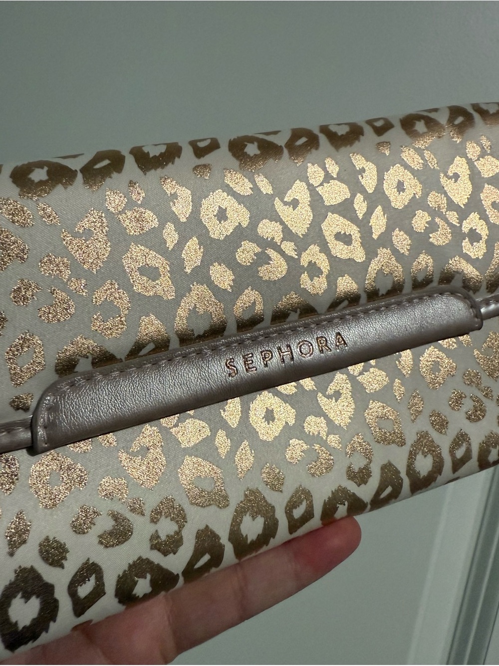 Sephora leopard cheetah print makeup brush organizer- super cute like new!
